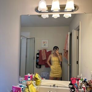Yellow Plaid Women's Dress